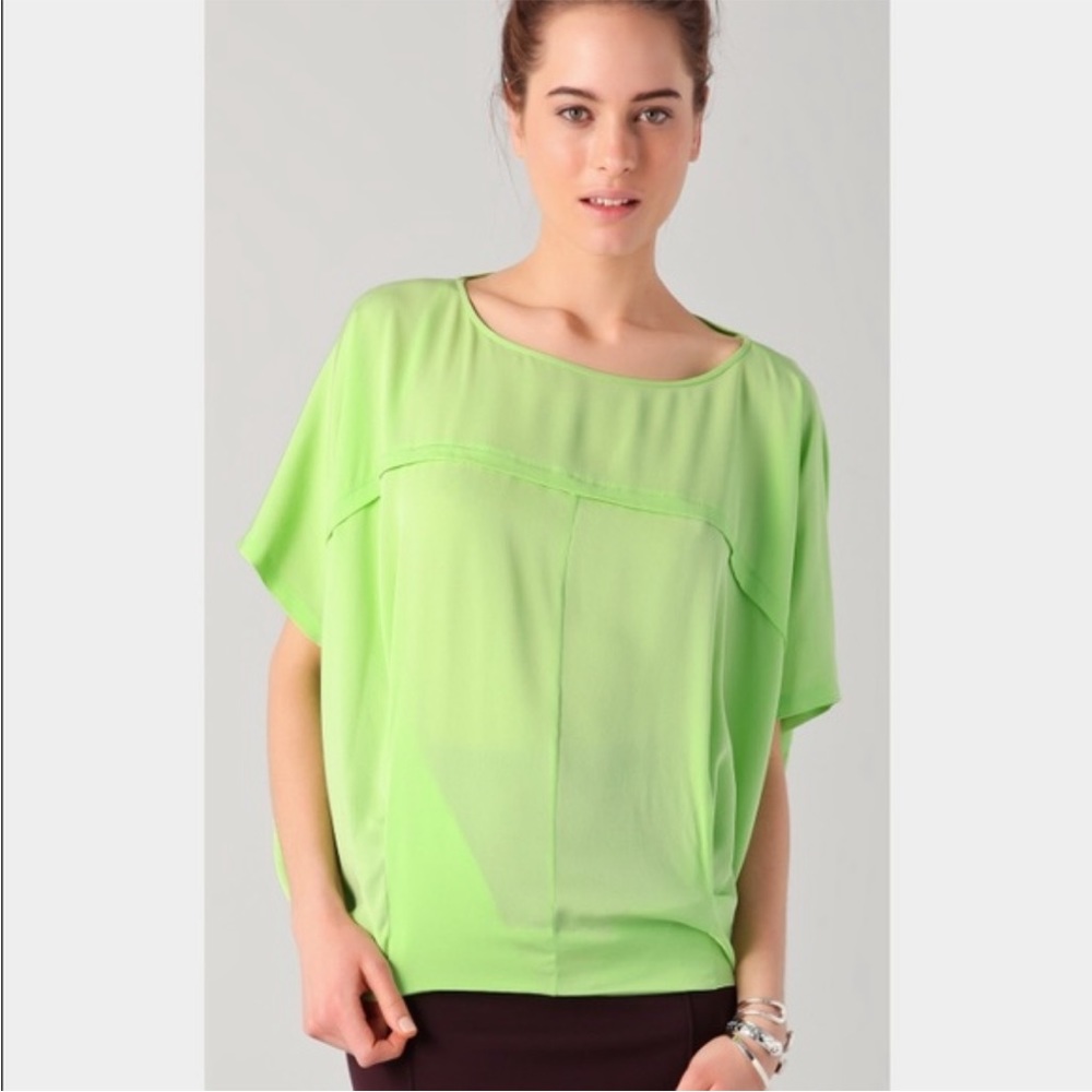 Diane von Furstenberg Landy top in lilac size P